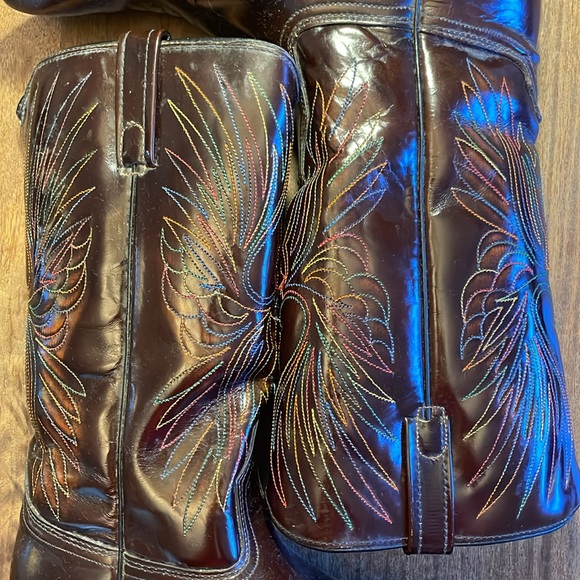 Vintage 1970s ACME Firebird Handmade Western Boots - Size 8D - Picture 3 of 6